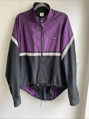 Mens Running Room Fit-Wear Reflective Jacket M Purple/Black